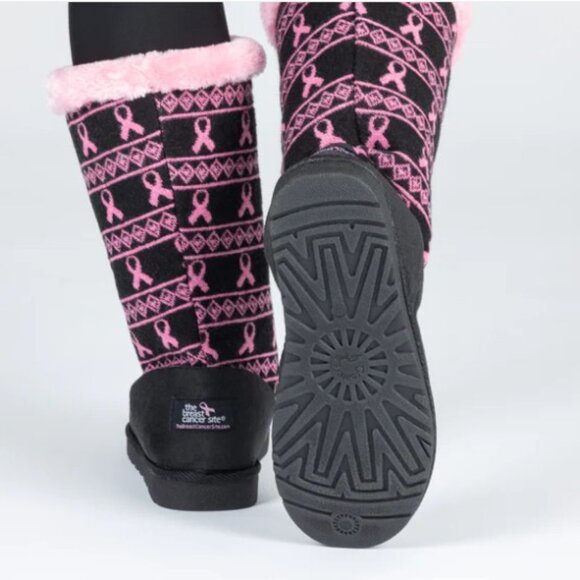 Pink Ribbon Knit Boots from The Animal Rescue Site Greater Good Store - Size 8 - Picture 3 of 3